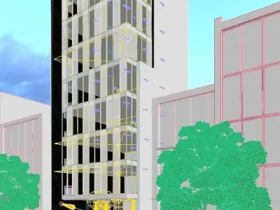 OFFICE BULIDING - LIGHTING - RENDERING WITH HDRI 3D model