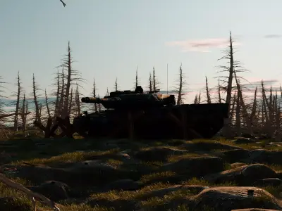 tank in the forest 3D model