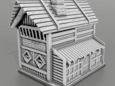 medieval house 3D print model