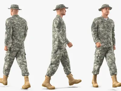  Rigged US Army Soldiers Collection for Maya 