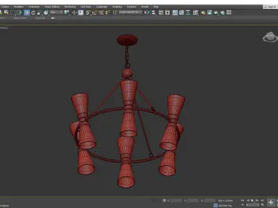 Quennell Chandelier Low-poly 3D model