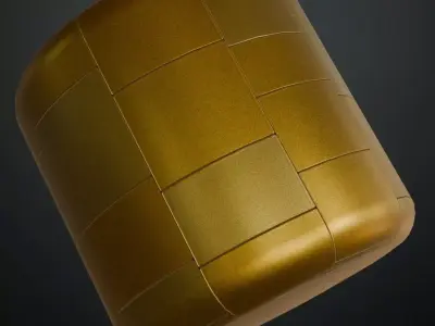 Powered Metal Golden Design PBR Seamless Texture