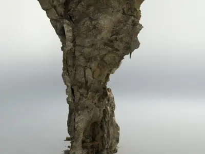 Realistic rock 2 Low-poly 3D model
