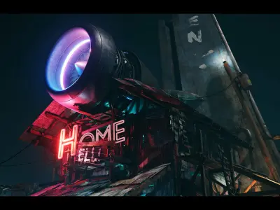 Wetland Sanctuary Environment Low-poly 3D model