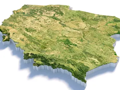 Poland Polska Terrain Country 3D model