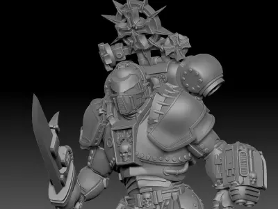 Azure Sentinel 1 Modular Sci-Fi Warrior STL 3D print model