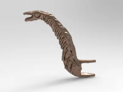 Metal Snake Tower Rod 1 3D model