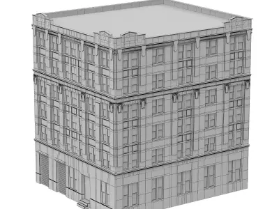 Old brick house 2 from New York 3D model