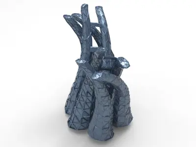 Glass pyramid Modern tower Hub 3D model