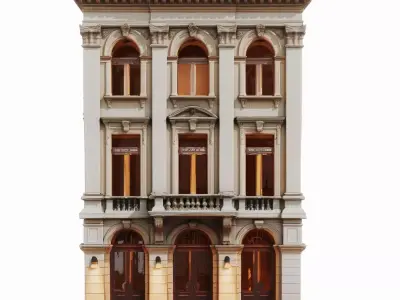 Classic European City Building 3D Model 005 3D model