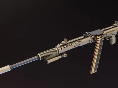 REAPR Machine Gun Low-poly 3D model