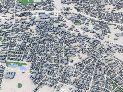 Worcester City USA 3D model