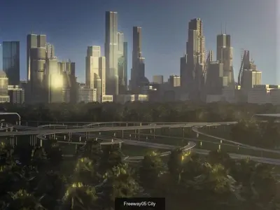 Freeway City Collection 3D Model Pack