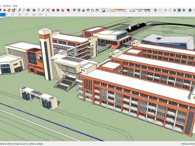 Sketchup School and University B5 3D model