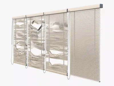 Abandoned Window Blinds M1 3D model