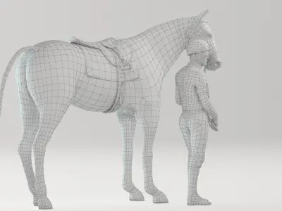  Racehorse and Jockey HQ 007 Standard License 