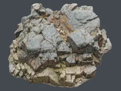 3d scanned rock cliff Y 3D model