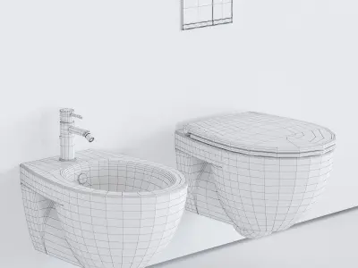 Ceramica Catalano Green One Wall-hung WC Low-poly 3D model