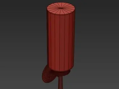 AERIN brass wall sconce with shade 3D model