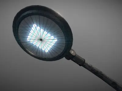 Street Light 15 version 17 10m with pole 1 Low-poly 3D model