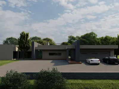 Casa Scene-villa-modern house 3D model