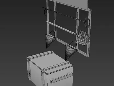Fire shield Low-poly 3D model