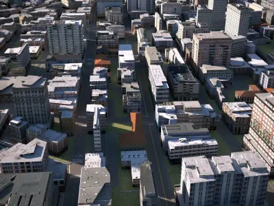 City 27 Low-poly 3D model