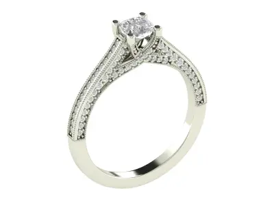 Women Ring  Render 3dm STL OBJ FBX TXT Details 3D print model 10