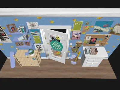 Andys room door 3D model