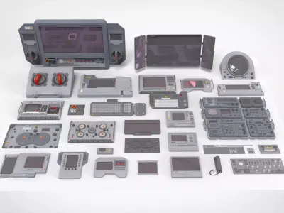 Dashboard 4 sci fi 3D model