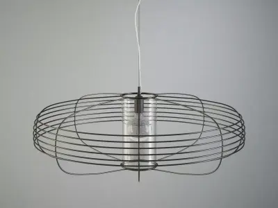 Galaxy pendant light - metal cage 3D model