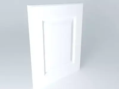 Mission Style Raised Panel Door (components) Free 3D model