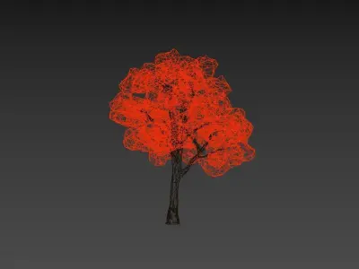 Low Poly Tree Autumn Stylish Low-poly 3D model