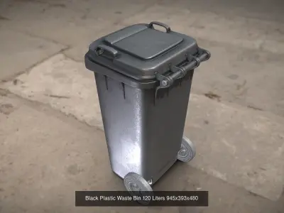 Plastic Waste Bin 3D Model Pack