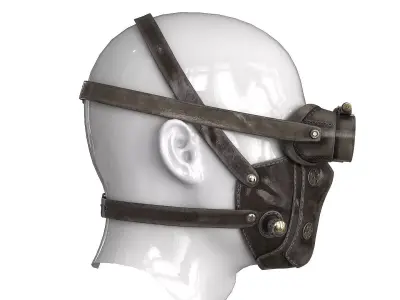 Postapocaliptico Mask v2 Low-poly 3D model