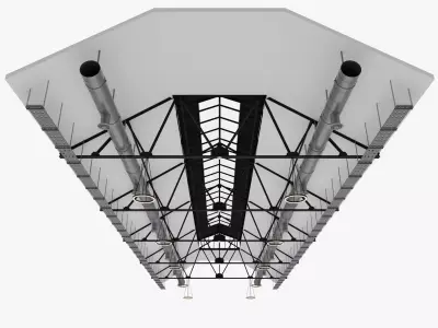 Ceiling Ventilation Pipes 24 3D model