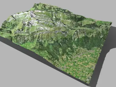  Mountain landscape The Appenzell Alps  3D model