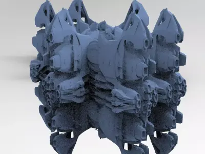 Solar powered Ship speeder rig  3D model