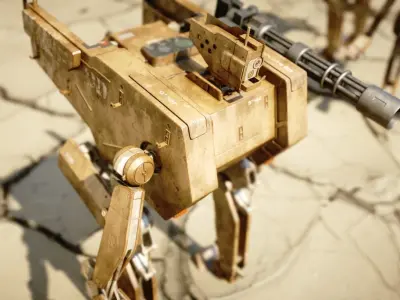 D Walker Robot 3D model