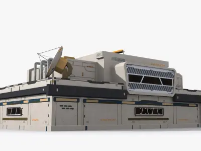 Factory Industrial Sci Fi x19 Low-poly 3D model
