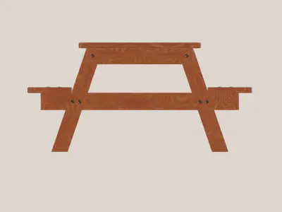 Picnic Table 3D model