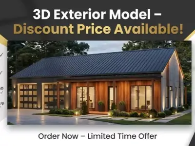 Modern 2 Bed Ground Floor House  Big Garage  Open Living 3D model