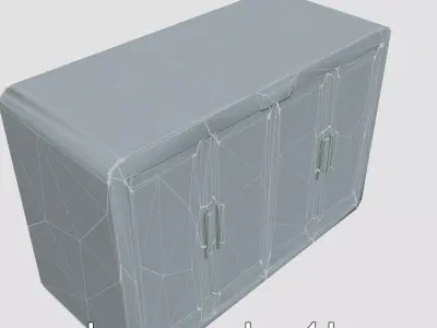 Smart Waste Bin Monolith Minimalist Design Low-poly 3D model