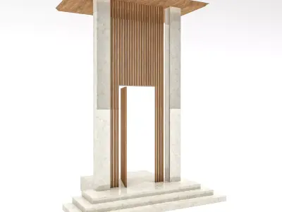 The modern villa door Low-poly 3D model