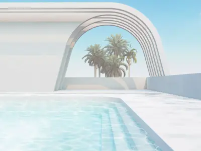 SWIMMING POOL Low-poly 3D model