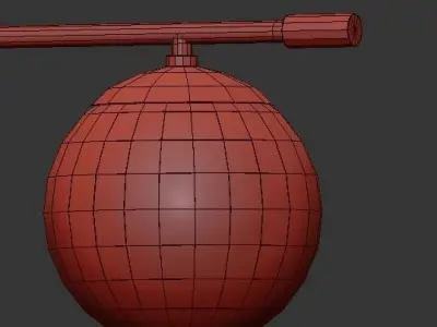 Spike Nine Balls Hanging Lamp 3D model