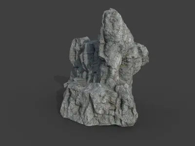 Cliff Rock 2-7 Low-poly 3D model