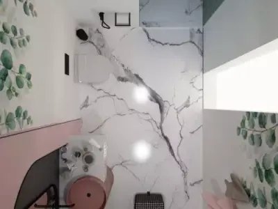 Contemporary Pastel Bathroom   Designer Vanity  3D model