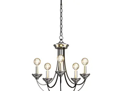 lazzaro chandelier with five lights and finish 3D model
