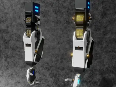 Mecha Hand Low-poly 3D model